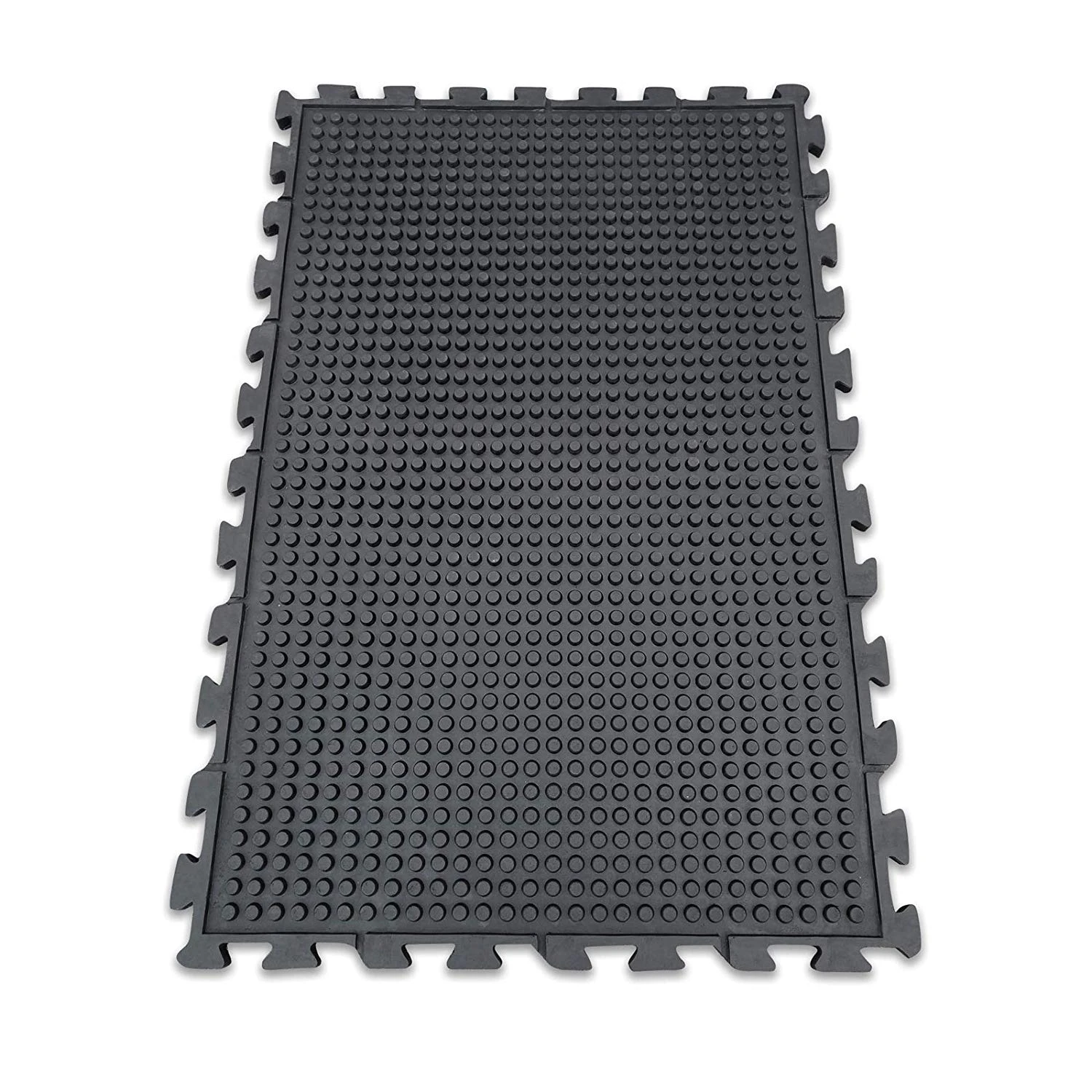 Puzzle-Stallmatte Aus Gummi Buffalo | Stallboden | Wasserbeständige Bodenmatte | Mit Beidseitiger Noppenfläche | 100 X 100 Cm 4 Puzzle-Stallmatte Aus Gummi Buffalo | Stallboden | Wasserbeständige Bodenmatte | Mit Beidseitiger Noppenfläche | 100 X 100 Cm – Bild 2
