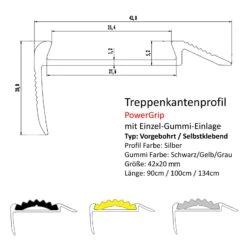 Treppenkantenprofil | Power Grip | Einzel-Gummieinlage 15 Treppenkantenprofil | Power Grip | Einzel-Gummieinlage -Floordirekt stufenkantenprofile mit einzel gummi einlage power grip selbstklebend Alle 7da2179c c7d4 4a77 9d5b f77f3c7276f5