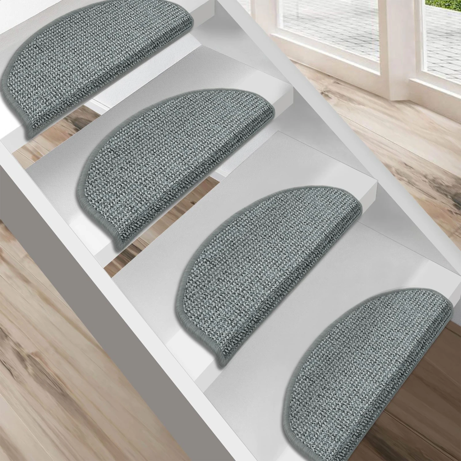 Stufenmatte Carlton | Halbrund Oder Eckig | Treppenmatte Für Innenbereiche 4 Stufenmatte Carlton | Halbrund Oder Eckig | Treppenmatte Für Innenbereiche – Bild 2