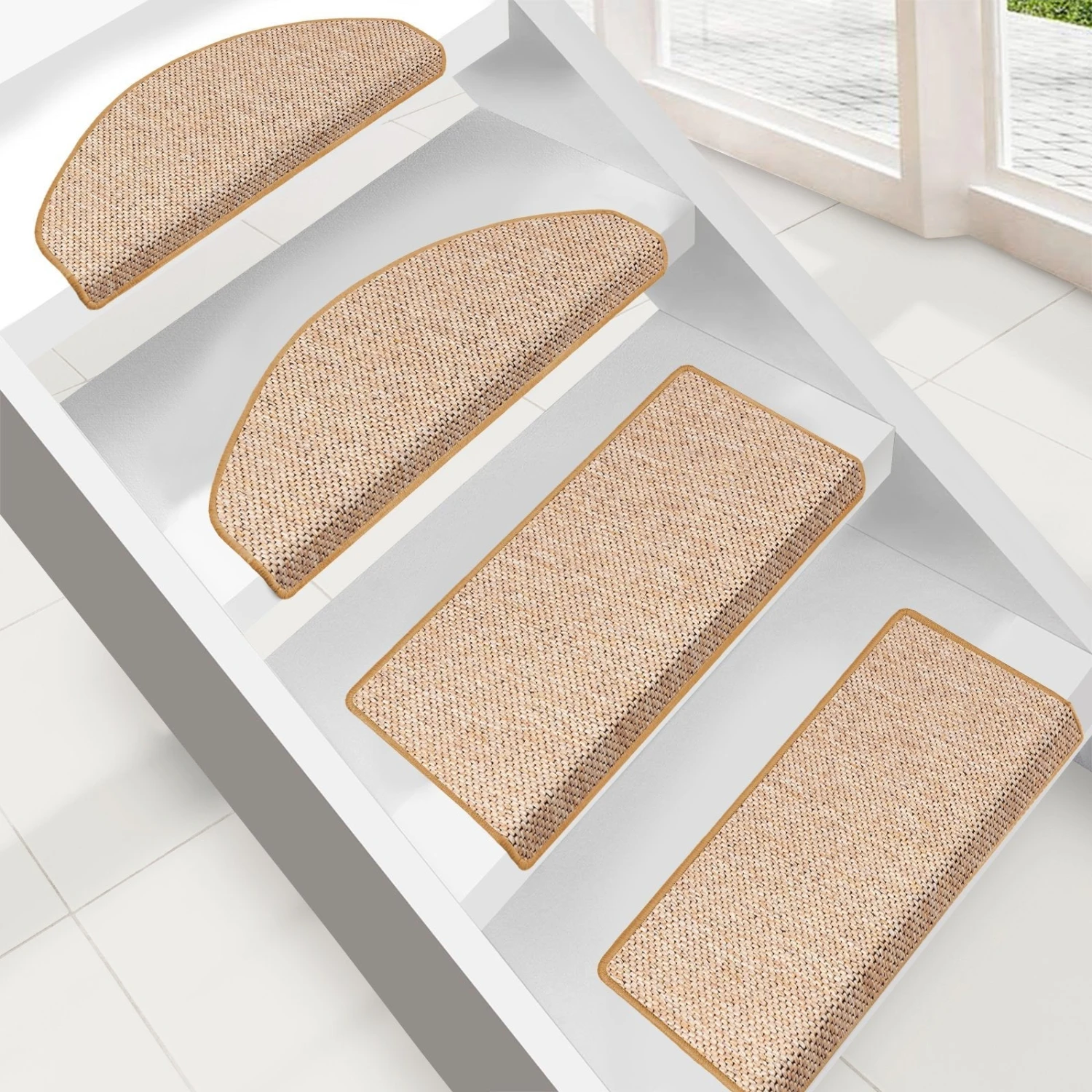 Stufenmatte Sabang | Sisaloptik | Halbrund Oder Eckig | Gekettelt 3 Stufenmatte Sabang | Sisaloptik | Halbrund Oder Eckig | Gekettelt