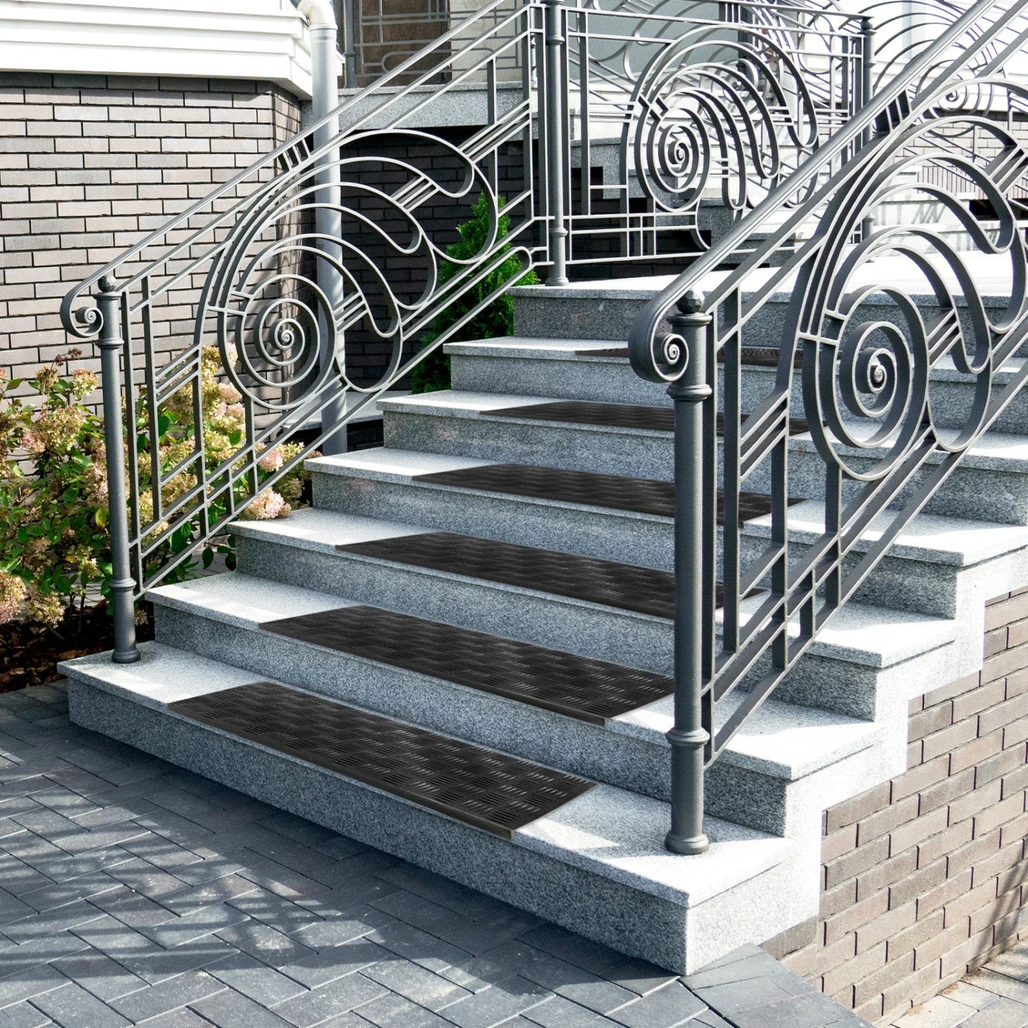 Gummi-Stufenmatten Für Außen | Madras | Antirutschmatte 3 Gummi-Stufenmatten Für Außen | Madras | Antirutschmatte