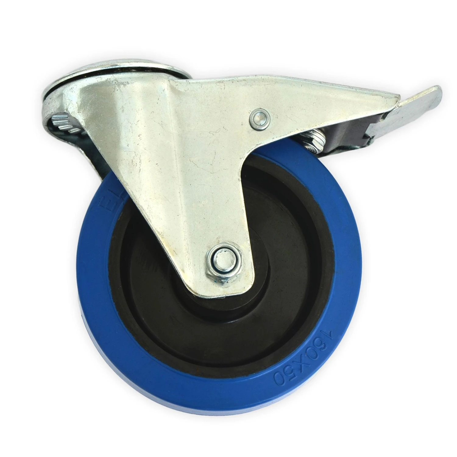 Transportrollen | Rückenloch | Blau | 4 Größen | Mit Oder Ohne Bremse 3 Transportrollen | Rückenloch | Blau | 4 Größen | Mit Oder Ohne Bremse