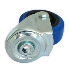 Transportrollen | Rückenloch | Blau | 4 Größen | Mit Oder Ohne Bremse 11 Transportrollen | Rückenloch | Blau | 4 Größen | Mit Oder Ohne Bremse -Floordirekt transportrolle blau loch ohne bremse 03