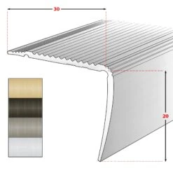 Stufenkantenprofil Integral | Form: L | Selbstklebend 38 Stufenkantenprofil Integral | Form: L | Selbstklebend -Floordirekt treppenkantenprofil selbstklebend integral 30 20 Alle
