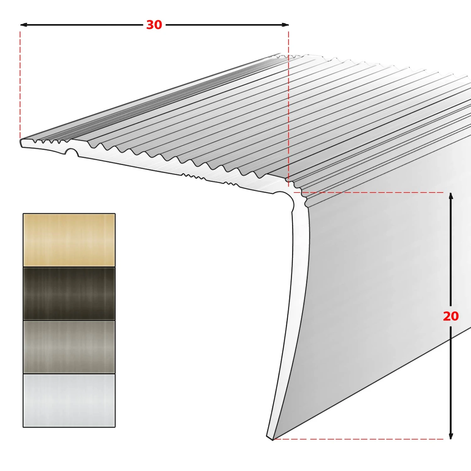 Stufenkantenprofil Integral | Form: L | Selbstklebend 20 Stufenkantenprofil Integral | Form: L | Selbstklebend – Bild 18