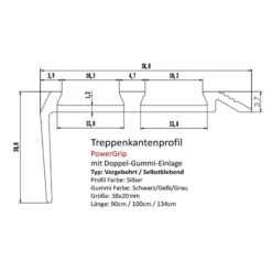 Treppenkantenprofil | Power Grip | Doppel-Gummieinlage 14 Treppenkantenprofil | Power Grip | Doppel-Gummieinlage -Floordirekt treppenprofile mit doppel gummi einlage power grip vorgebohrt Alle 083c491b 6065 4597 b9e1 acd84381c726